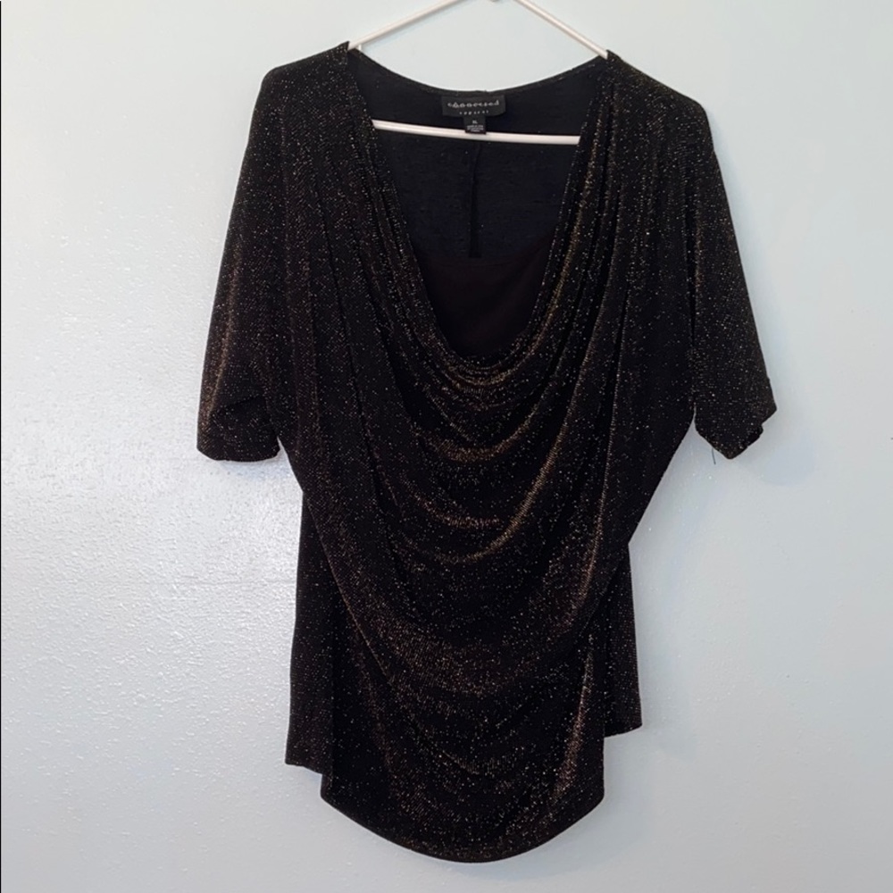 XL Black and Gold sparkled shirt.